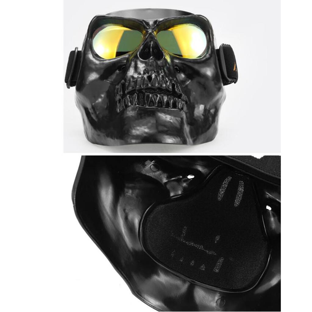 3x Motorcycle Goggles Helmet Mask Motocross Skull Windproof Goggles