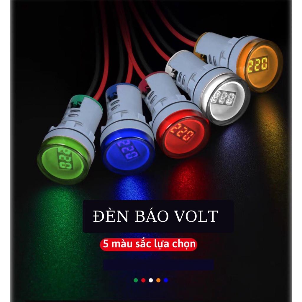 Đèn báo volt phi 22 loại tốt, đèn báo vôn hiển thị điện áp