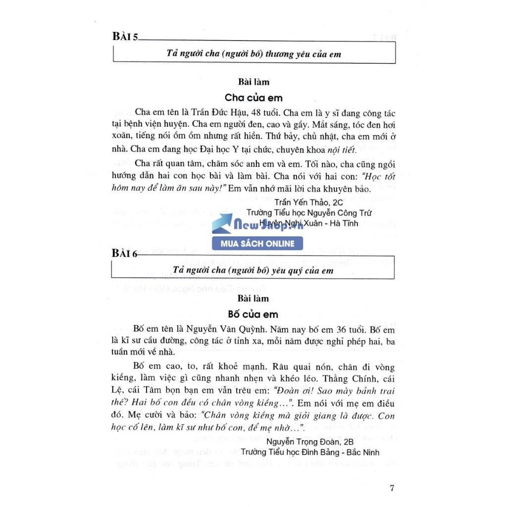 Sách - Những Bài Văn Miêu Tả Lớp 2 - Biên Soạn Theo Chương Trình GDPT Mới - Hồng Ân