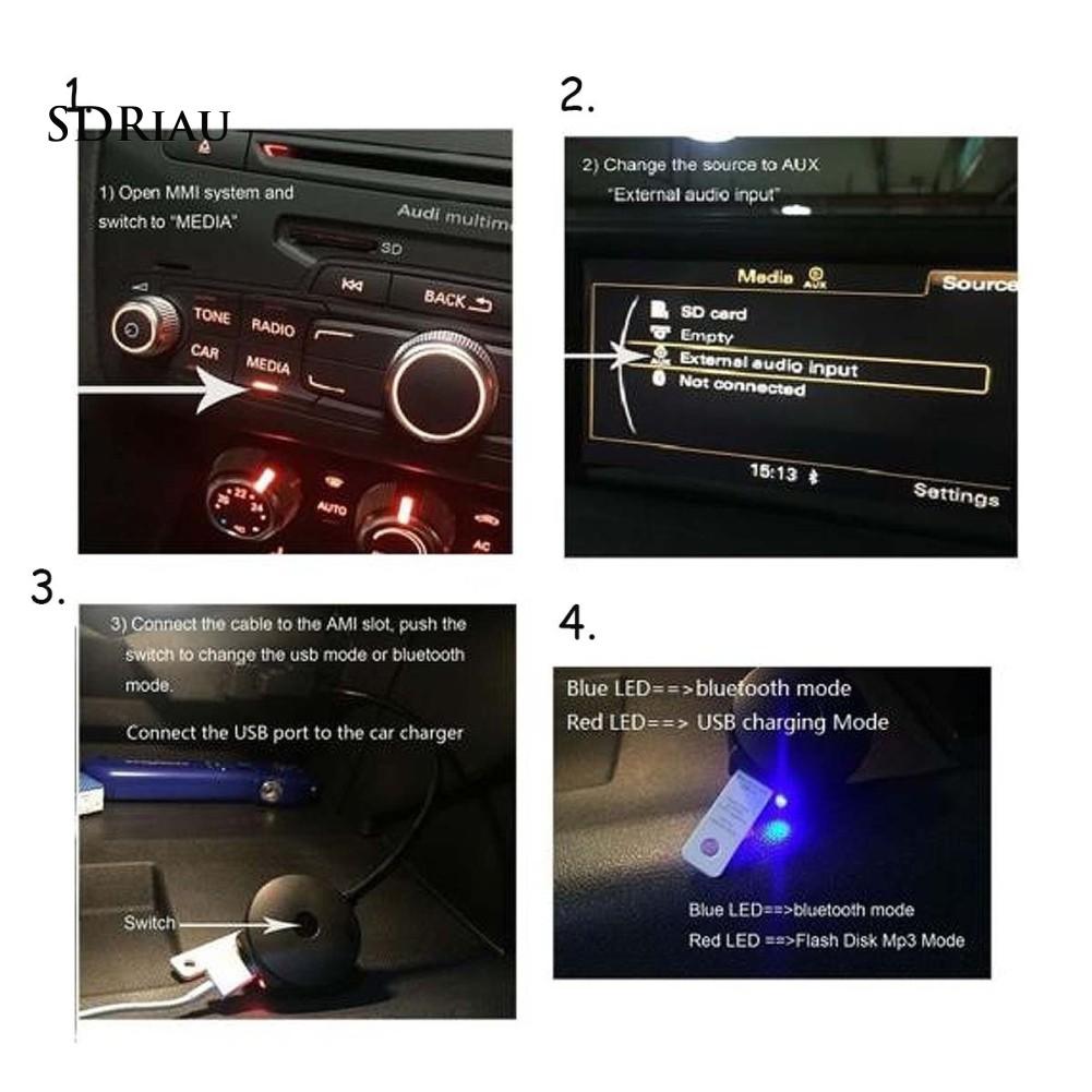Cáp Chuyển Đổi Âm Thanh Bluetooth Mp3 Cho Xe Ô Tô