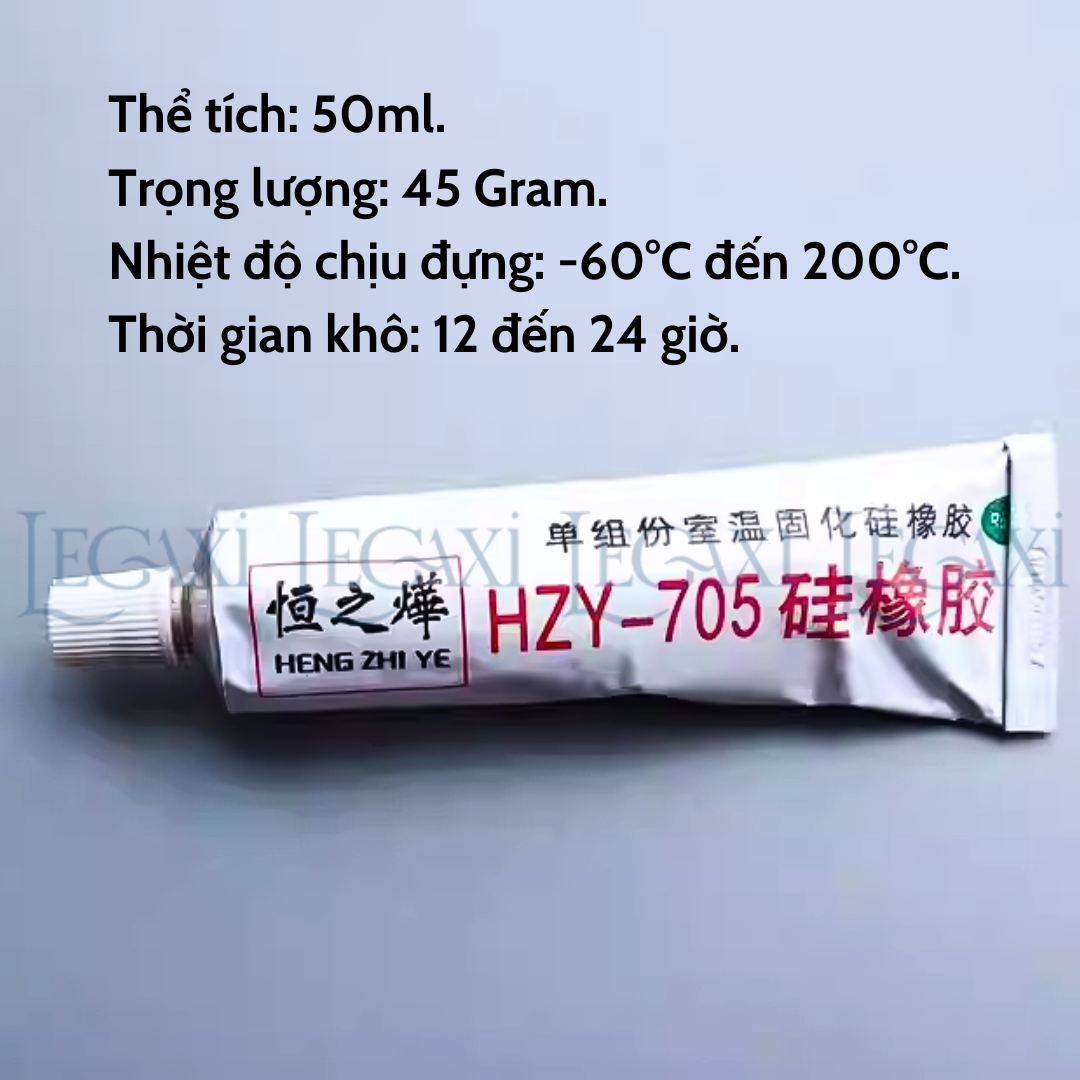 Keo Phủ mạch HZY-705 Silicon Trong suốt Bảo vệ bo mạch Chống ẩm Cách điện Chịu nhiệt Chống nước 50ml Legaxi