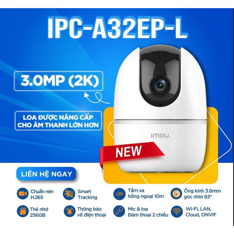 Camera IMOU Wifi A22EP 2MP, A32EP 3MP, A42P 4MP xoay 360 độ đàm thoại 2 chiều - TRANGIATELECOM Hàng chính hãƞg Hàng nhập khẩu - A52P - 5MP