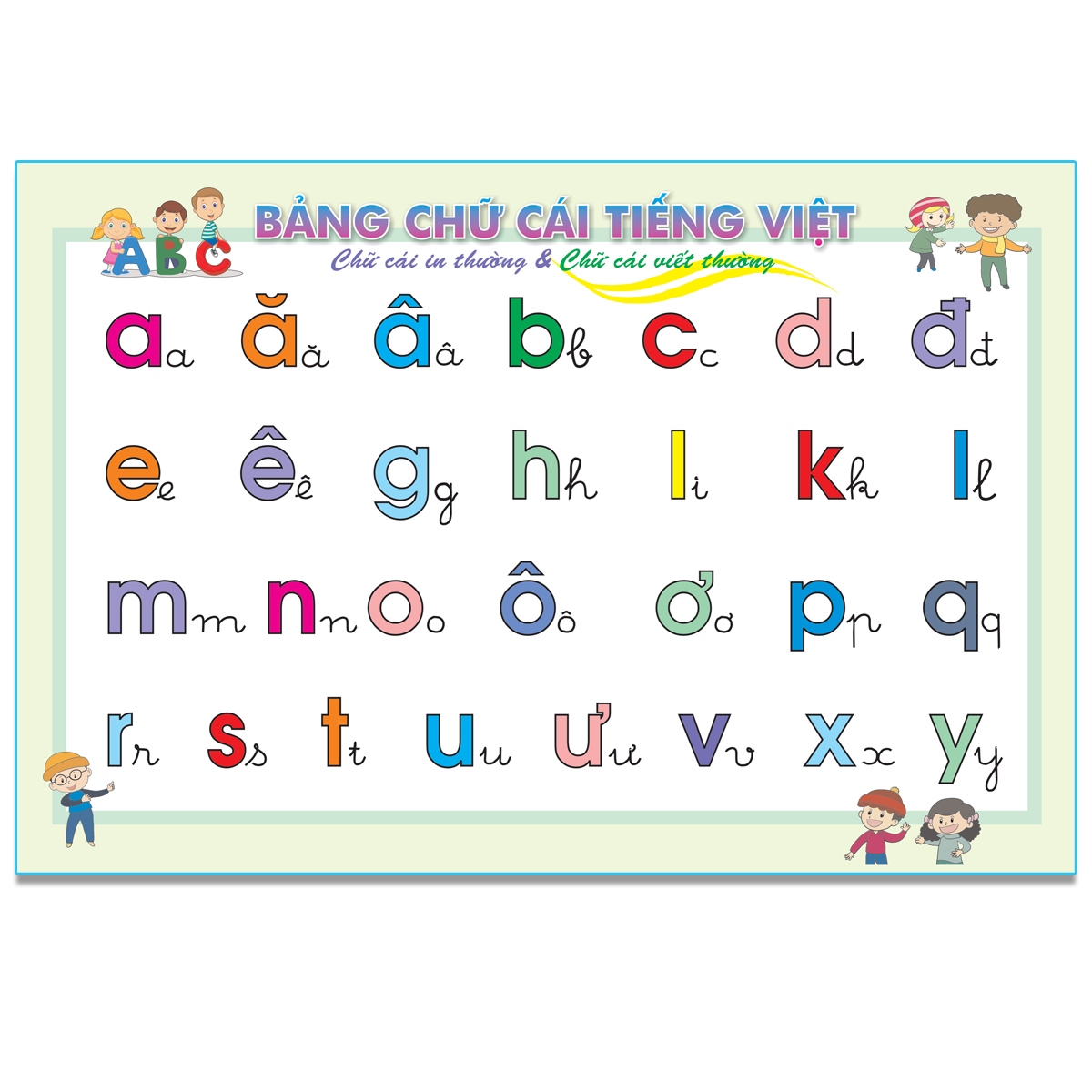Bảng Chữ Cái Tiếng Việt, Số Đếm - Bảng Chữ Cái Chữ Ghép Và Vần, Phép Cộng Phép Trừ - Bảng Cửu Chương, Bảng Chia - Bảng Tóm Tắt Toán Tiểu Học