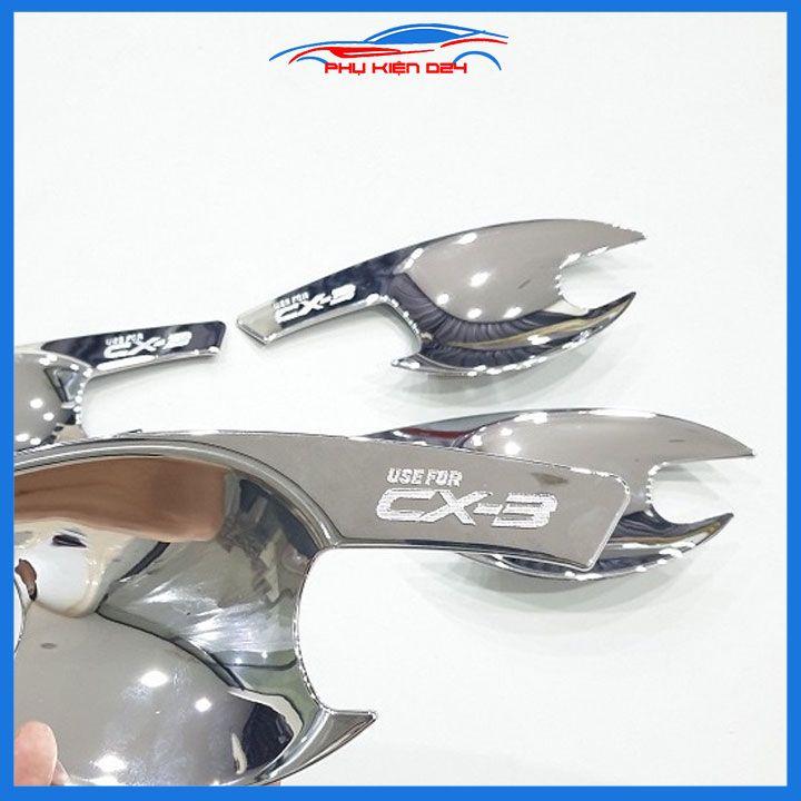 Ốp tay hõm Mazda CX3 CX-3 2021-2022-2023 mạ Crom chống trầy bảo vệ xe