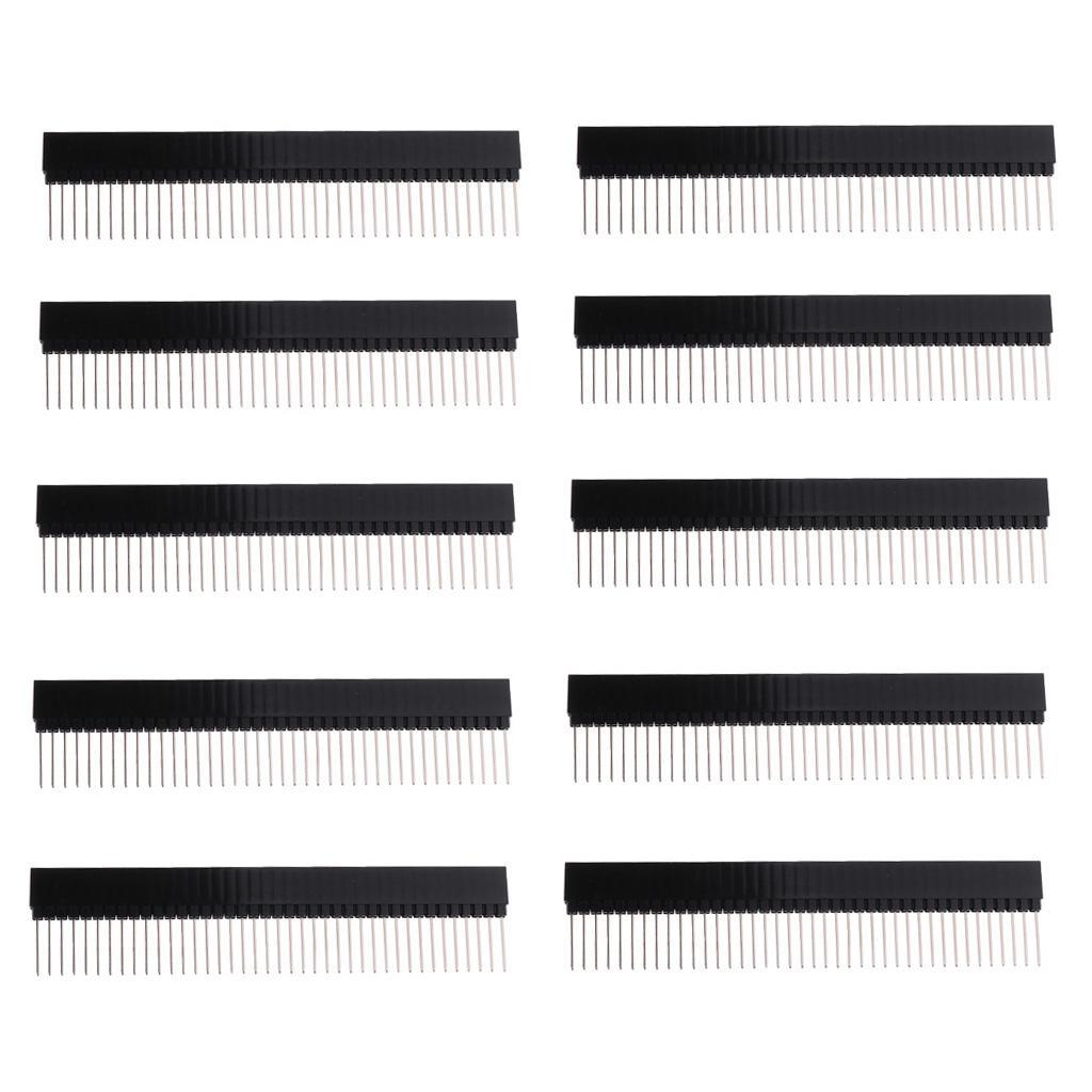 High Quality 10Pcs 2.54mm 40Pin Female Pin Header Connector for