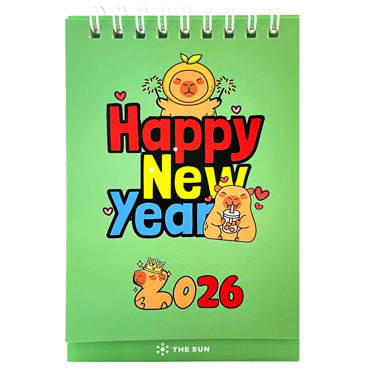 Lịch Bàn Chữ A 2026 - The Sun - Capybara