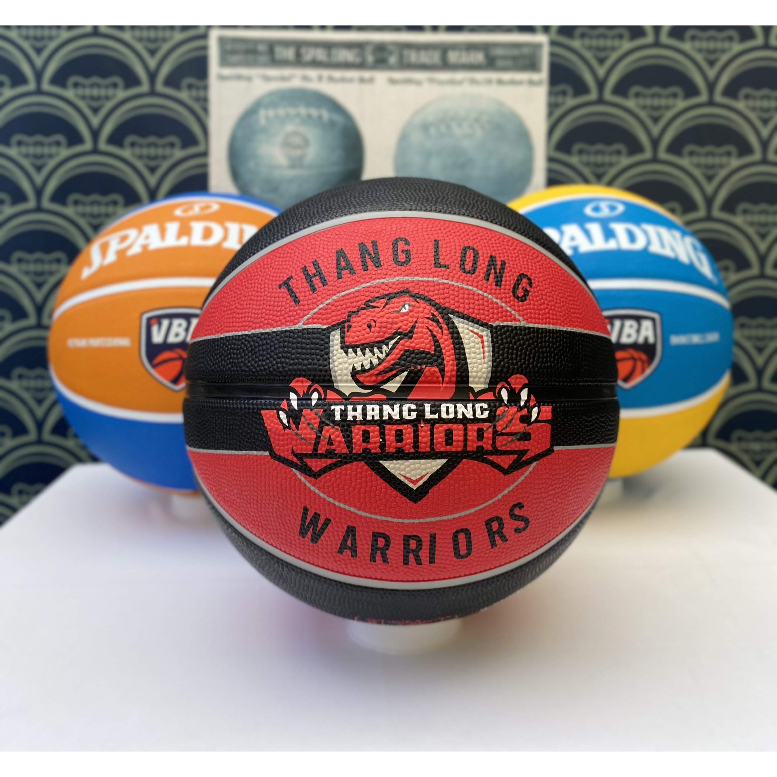 Bóng rổ Spalding THANGLONG WARRIORS VBA (2021) size7 cao su Giải bóng rổ các câu lạc bộ chuyên nghiệp Việt Nam