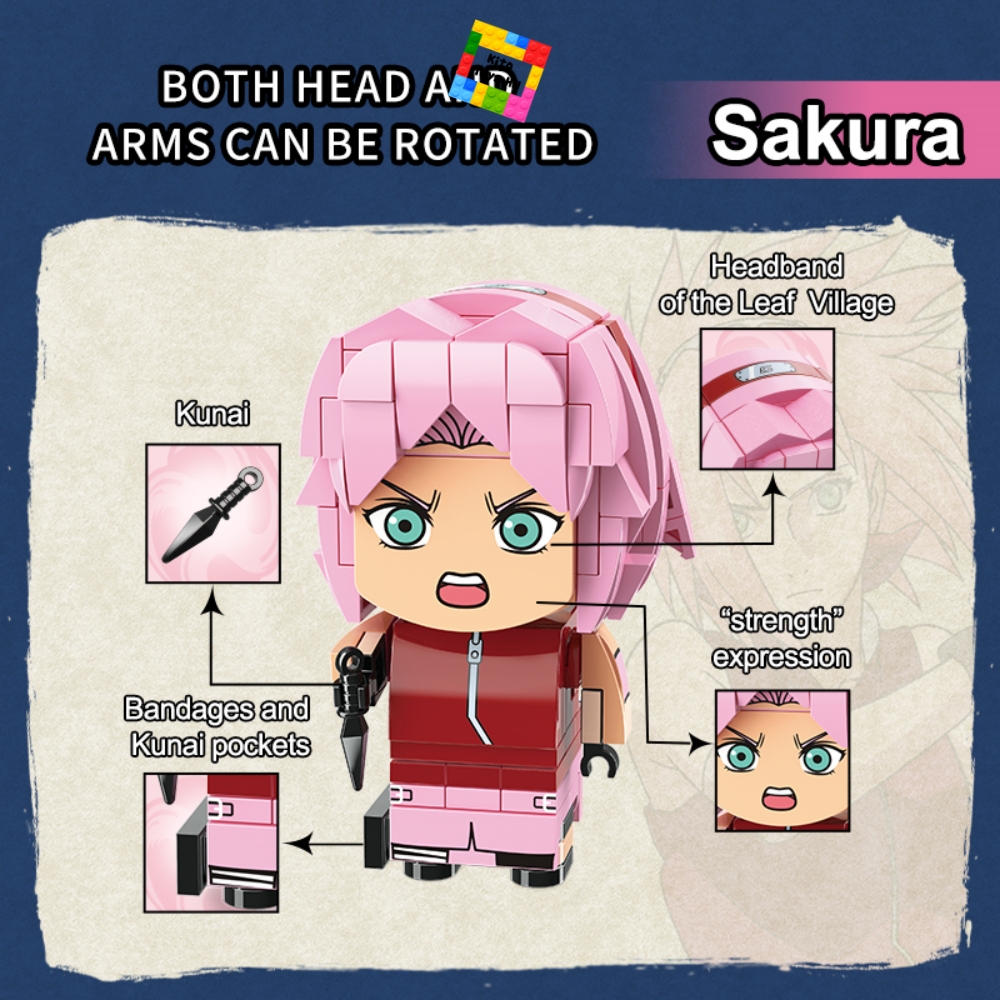 Đồ Chơi Naruto Keeppley Lắp Ráp Mô Hình Nhân Vật Truyện Tranh Sakura Brickheadz K20503