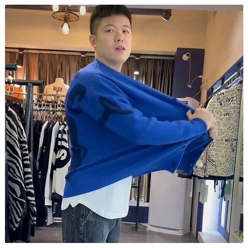 Áo Khoác Cardigan Dệt Kim Mỏng Cổ Chữ V Dáng Rộng Thời Trang Xuân Thu Hàn Quốc Cho Nam Nữ Cỡ M-3XL 2021