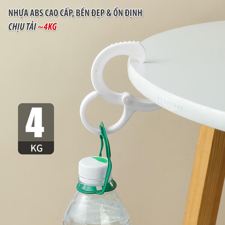 COMBO 2 Móc Thanh Treo Đồ Chữ S 7 Nấc Điều Chỉnh Chịu Lực 4KG Kẹp Treo Ô Tô Xe Máy Nhà Tắm Hamart