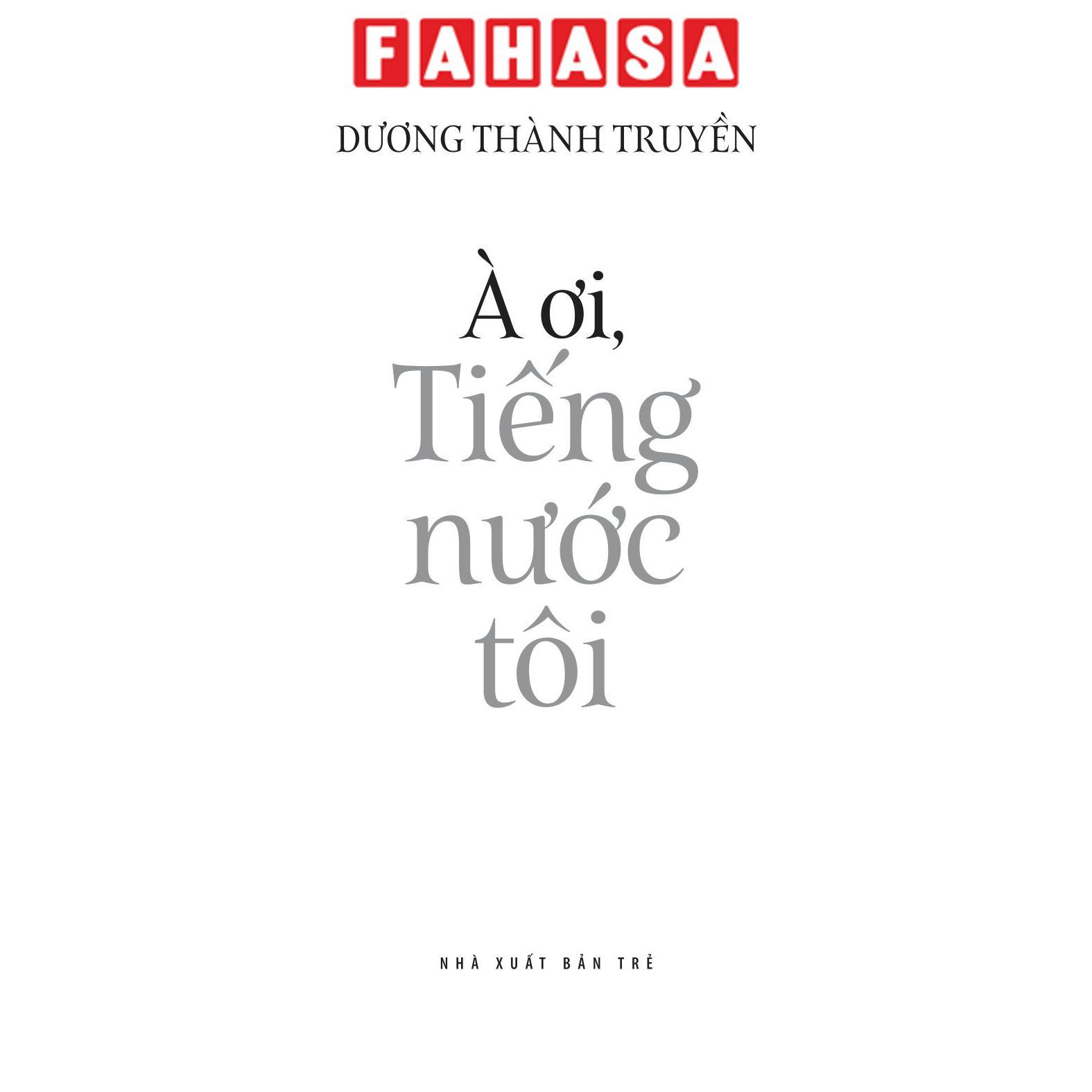 Sách - Tiếng Việt Giàu Đẹp - À Ơi, Tiếng Nước Tôi