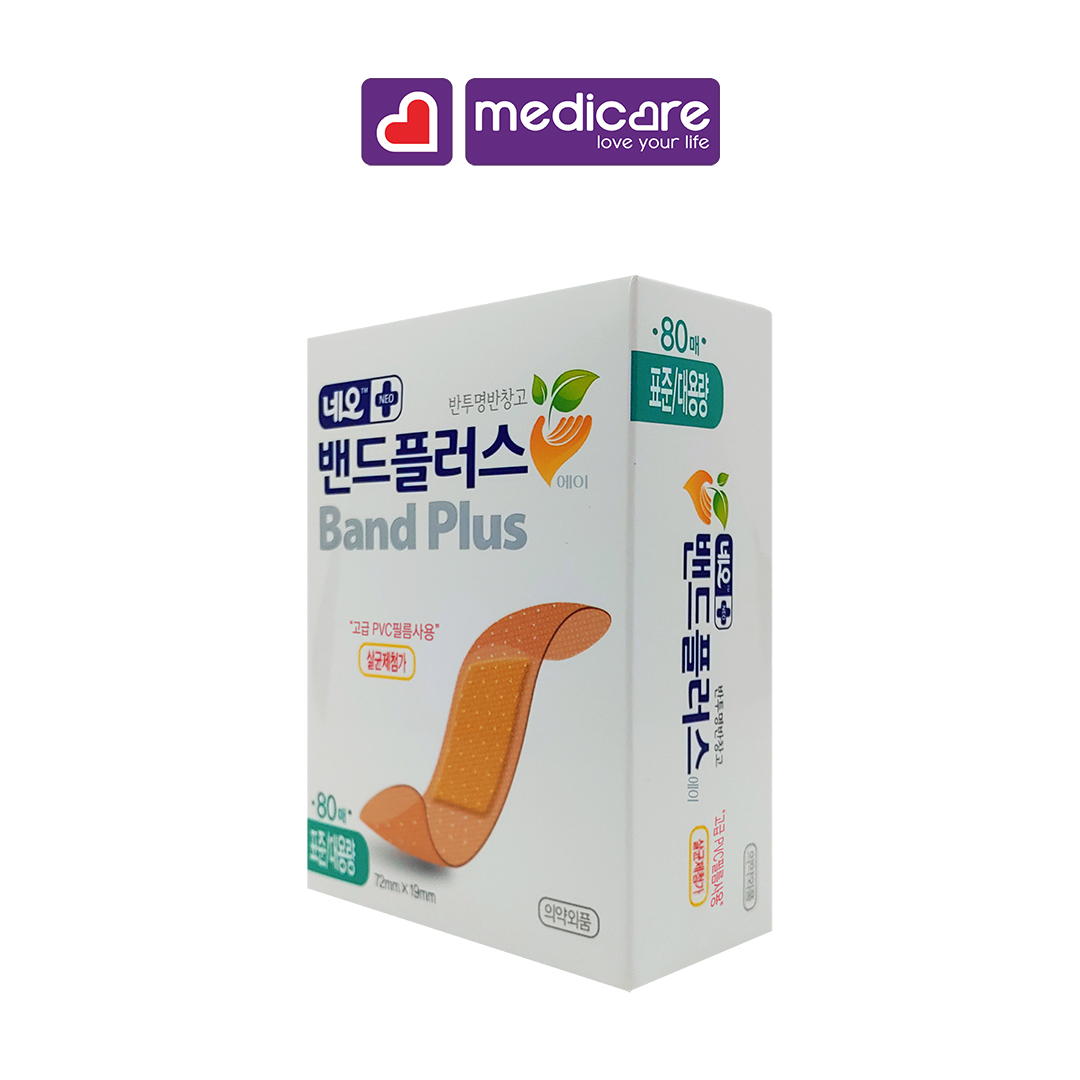 0132886 Băng Dán Cá Nhân Neo Band Plus A Bandage Standard Bulk 80 cái