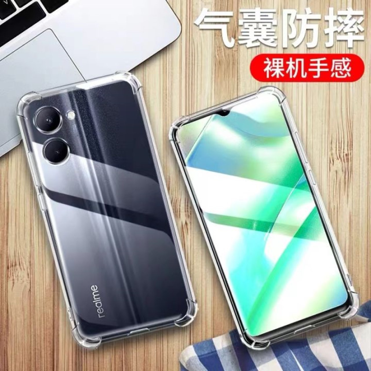 Ốp lưng cho REALME 8 9 C30s C33 Pro 5G 4G trong suốt chống sốc phát sáng khi bật led