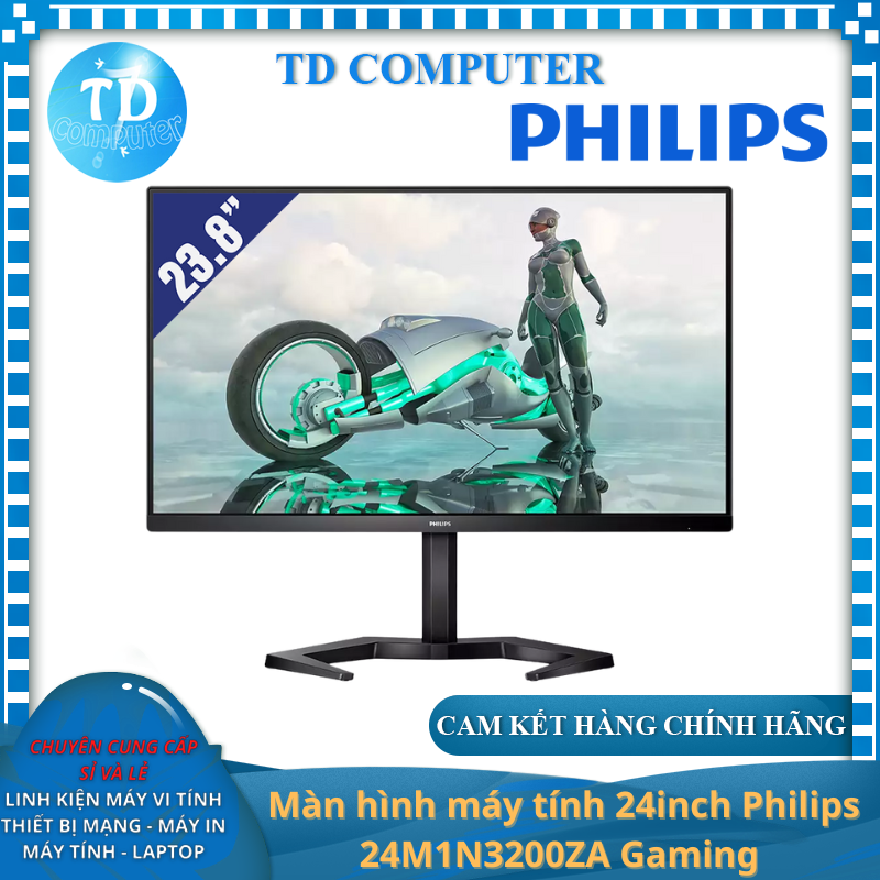 Màn hình máy tính 24inch Philips 24M1N3200ZA Gaming (23.8&quot; IPS FHD 165Hz, HDMI+DisplayPort) - Hàng chính hãng Viễn Sơn phân phối
