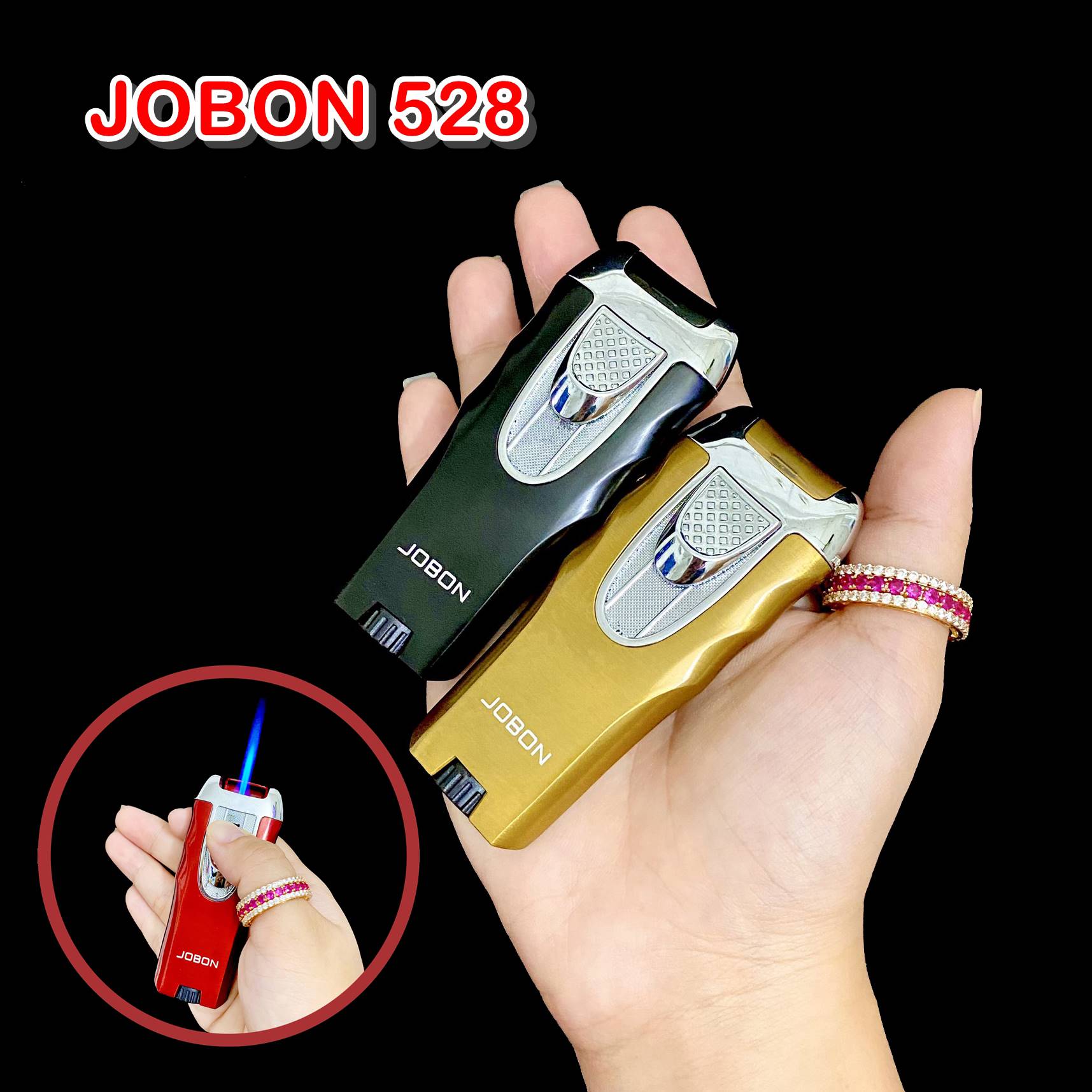 Hột quẹt bật lửa khè JOBON 528 nắp trượt - xài gas