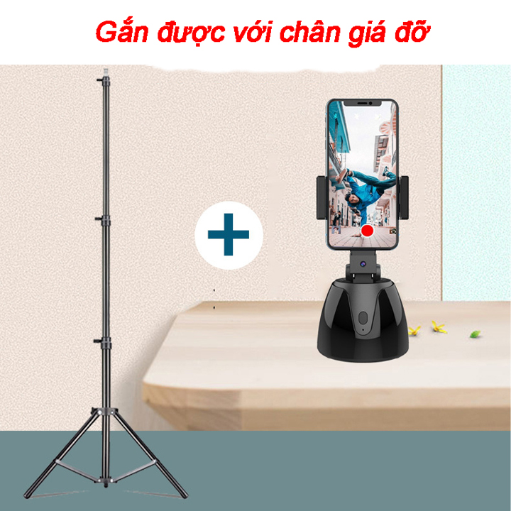 Giá đỡ điện thoại TỰ ĐỘNG xoay 360 độ chụp ảnh quay phim tik tok - T0117