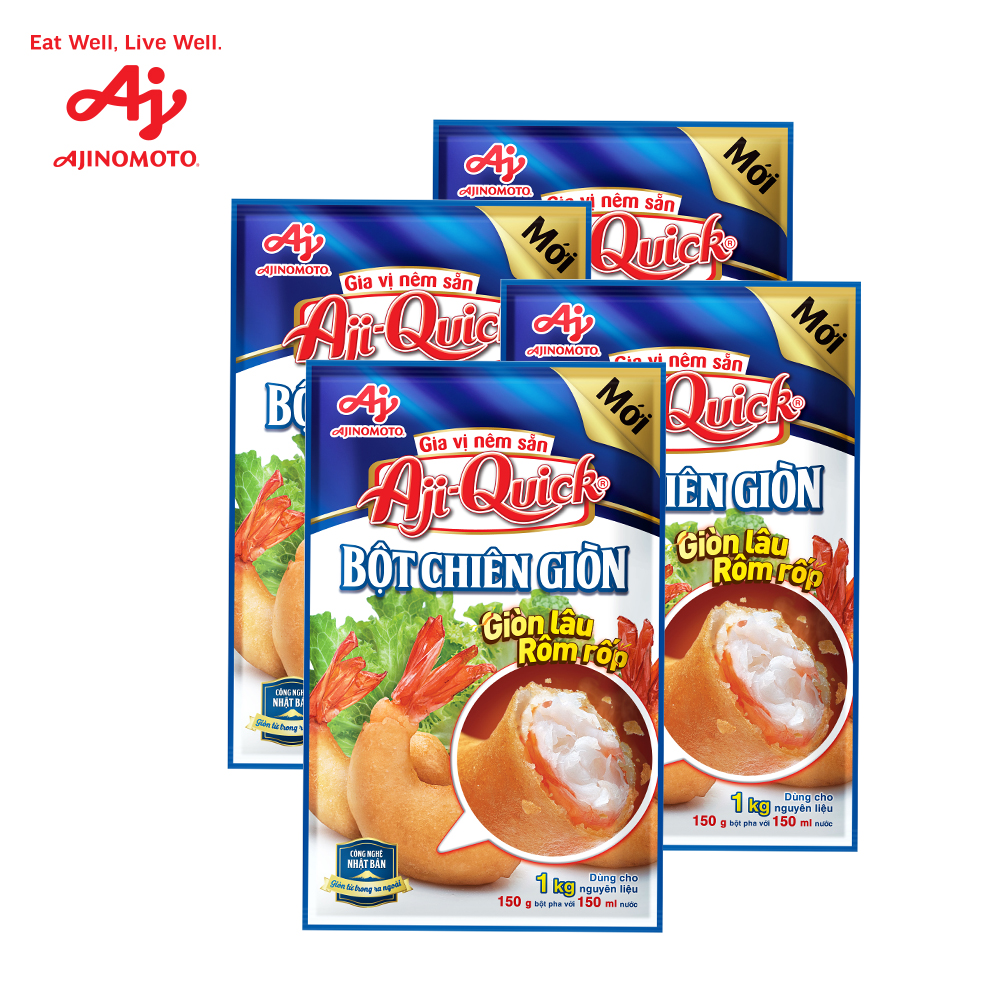 Combo 4 Gói Gia Vị Nêm Sẵn Aji-Quick® Bột Chiên Giòn 150g/Gói