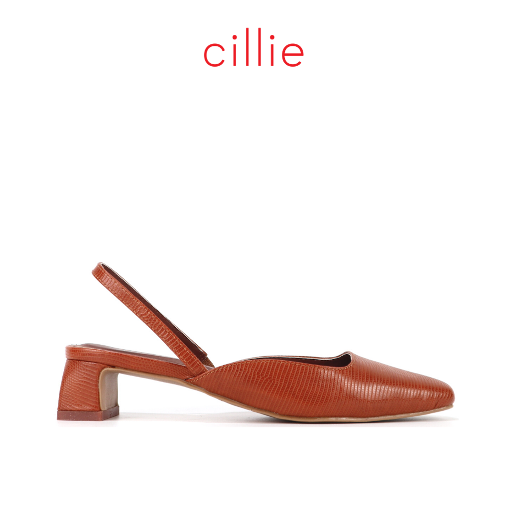 Giày sandal nữ thời trang bít mũi hở hậu gót xéo 3cm đi làm đi chơi Cillie 1062