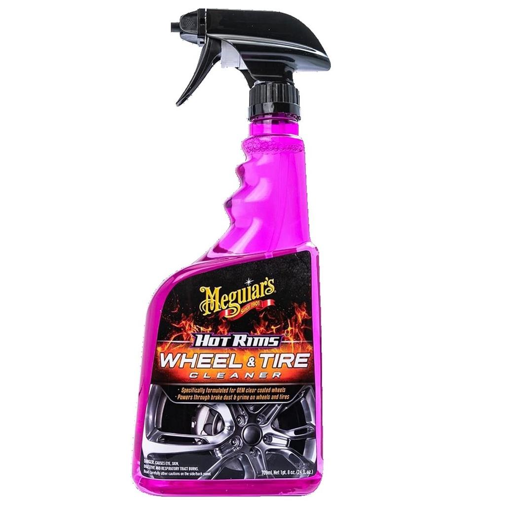 Meguiar's Sản phẩm tẩy rửa Lazang & Lốp xe, Hot Rims Wheel & Tire Cleaner, G9524, 24oz, 710ML