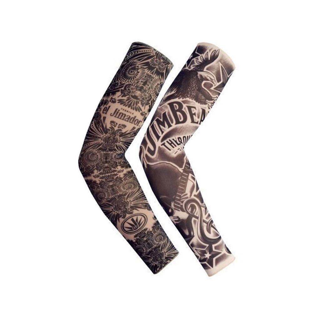 1PC Graffiti Hình xăm tay áo chống nắng UV Bảo vệ Cánh tay Nắp liền mạch bóng rổ ngoài trời cưỡi kem chống nắng kiểu tay áo dài tay Color: C -2