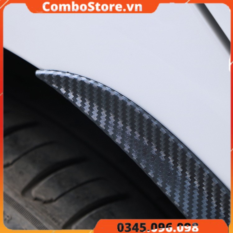 Dải cao su bảo vệ vòm bánh xe ô tô - viền carbon bảo vệ vè bánh xe hơi chống trầy xước