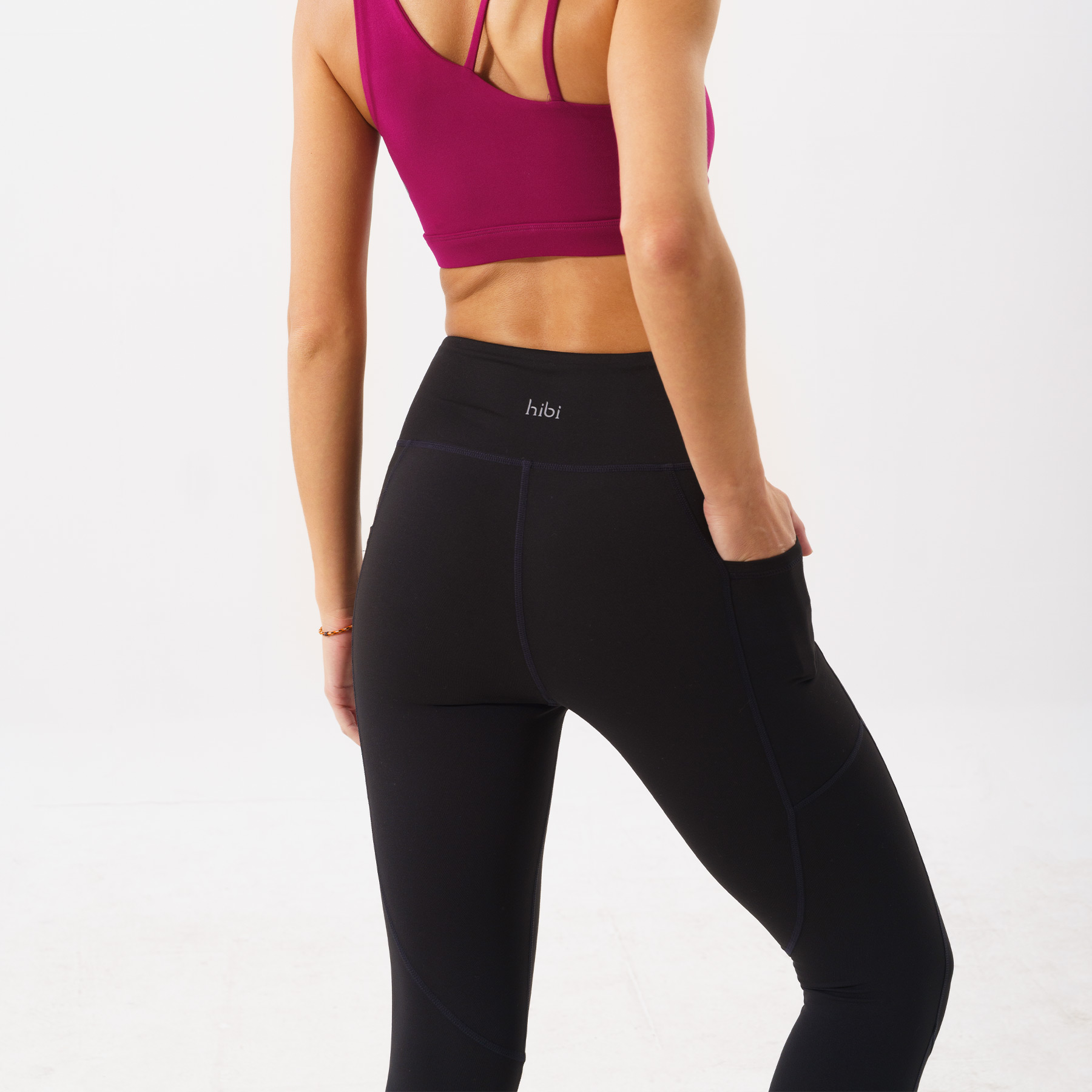 Quần tập Yoga Gym lửng dành cho nữ Hibi Sports QL404 - Quần lưng cao có túi