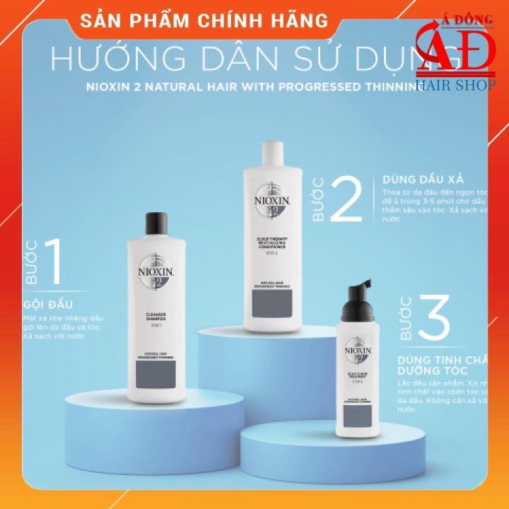 Hình ảnh BỘ DẦU GỘI XẢ NIOXIN 2 NATURAL HAIR USA - CHO TÓC TỰ NHIÊN THƯA MỎNG VÀ RỤNG NHIỀU