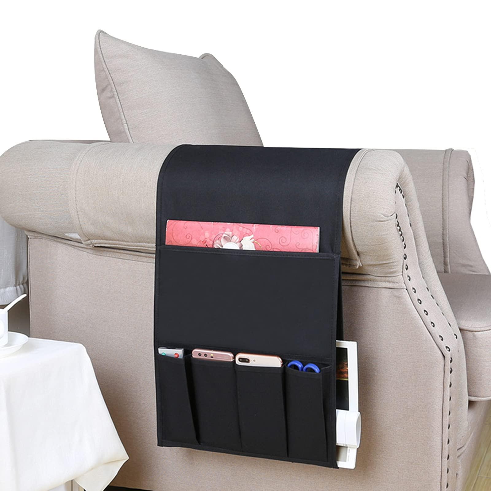 SOFA Tay trống tổ chức Tạp chí điều khiển từ xa Túi lưu trữ túi Caddy Túi chống nước cho  Sách điện thoại di động Snacks mô - Cải thiện lớn hơn