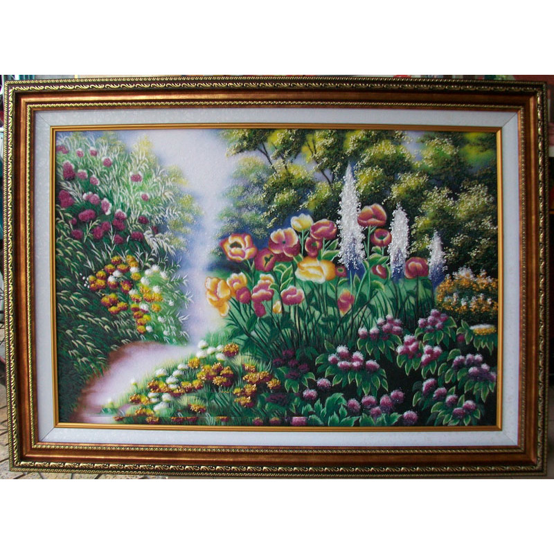 Tranh đá quý vườn hoa - TD086