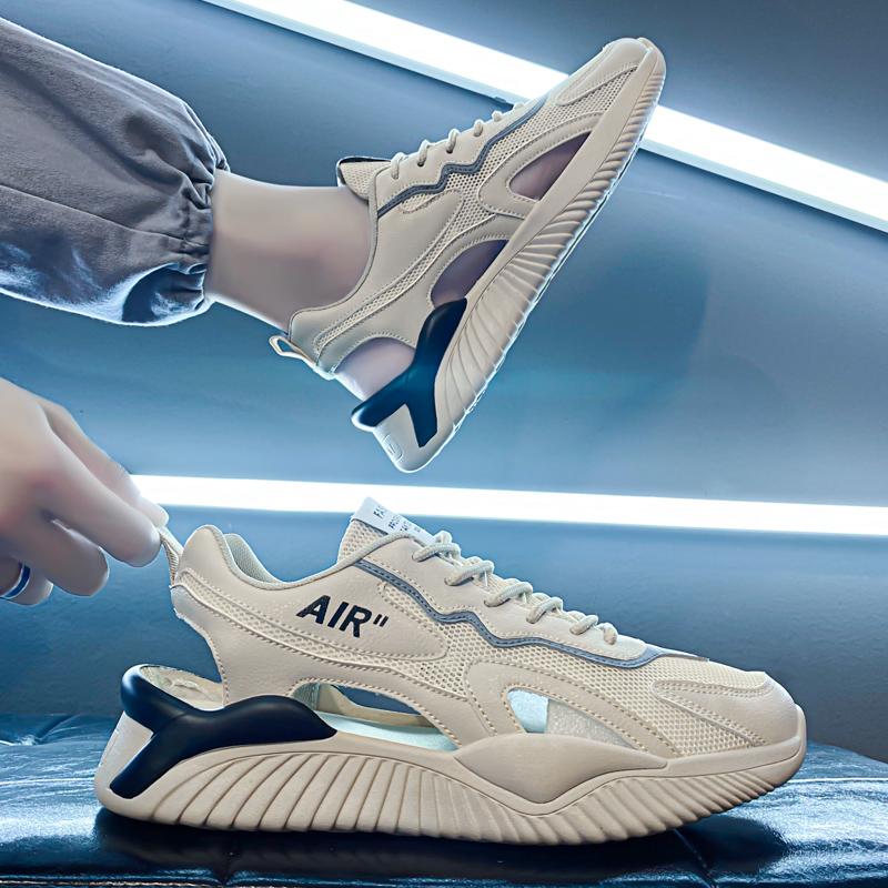 2023 Sandal Giày Sneaker Nam Mùa Hè Giày Thiết Kế Chống Trơn Trượt Thể Thao Thoáng Khí Đi Biển Cho Nam Sandalias Hombre Color: Blue Shoe Size: 44