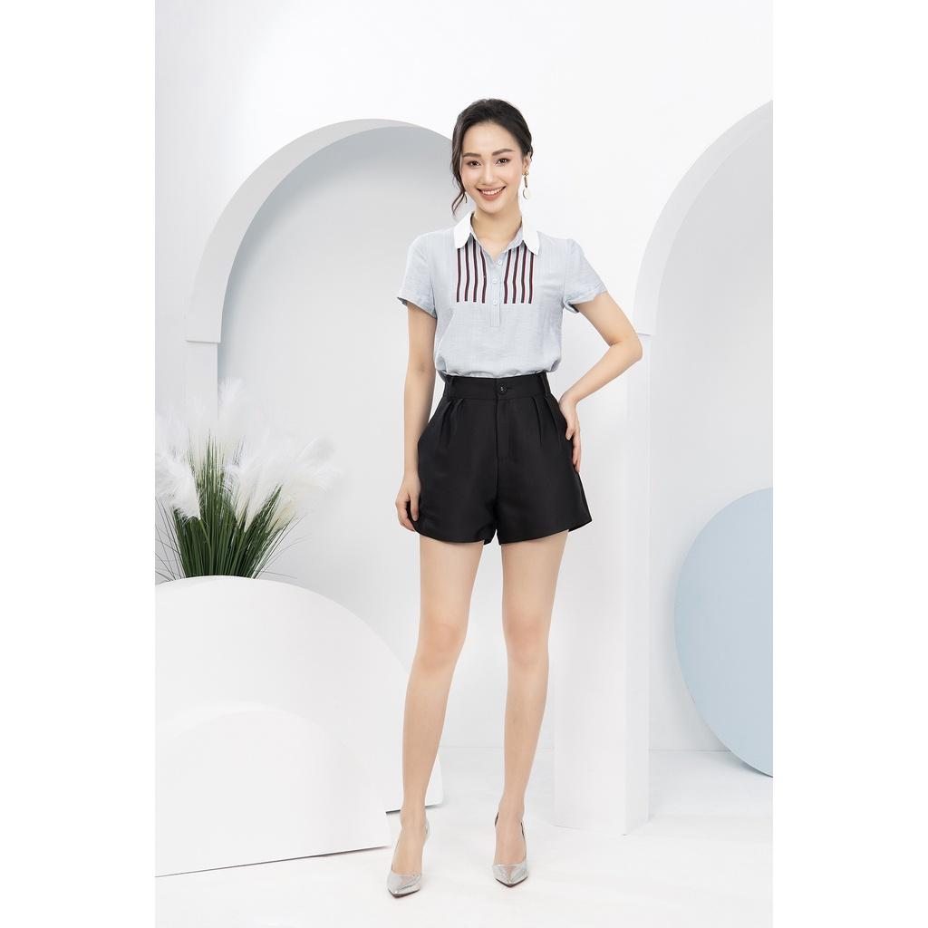 Áo sơ mi nữ công sở LUPERI LFSM1142 thiết kế sang chảnh, chất liệu Đũi Hàn mềm mát