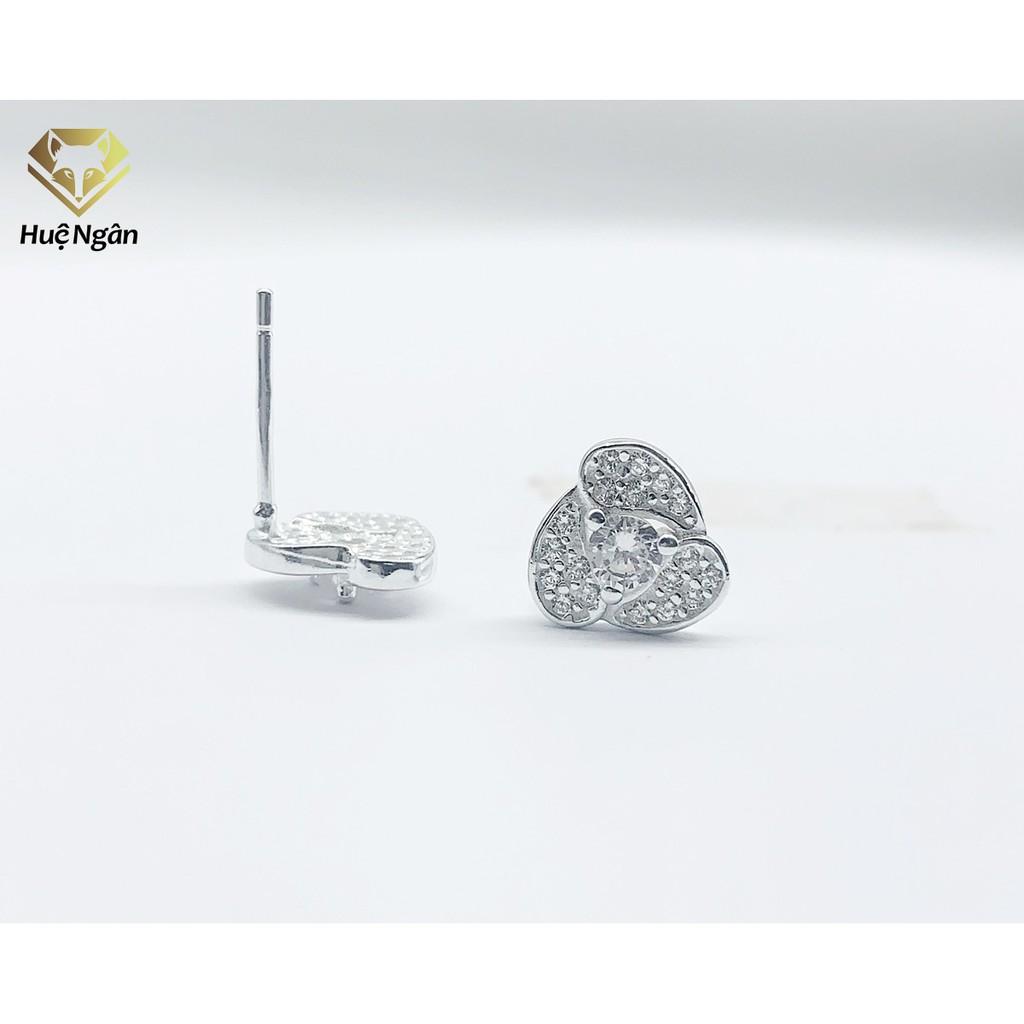 Bông tai bạc Ý 925 Huệ Ngân - Cỏ Ba Lá RYE140866
