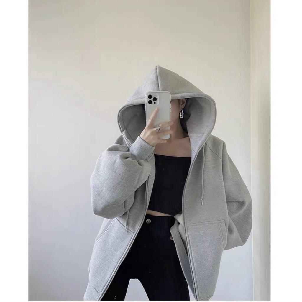 ÁO Nỉ mũ to hàng hot , khoác nỉ trơn hoodies nỉ from rộng_TP79