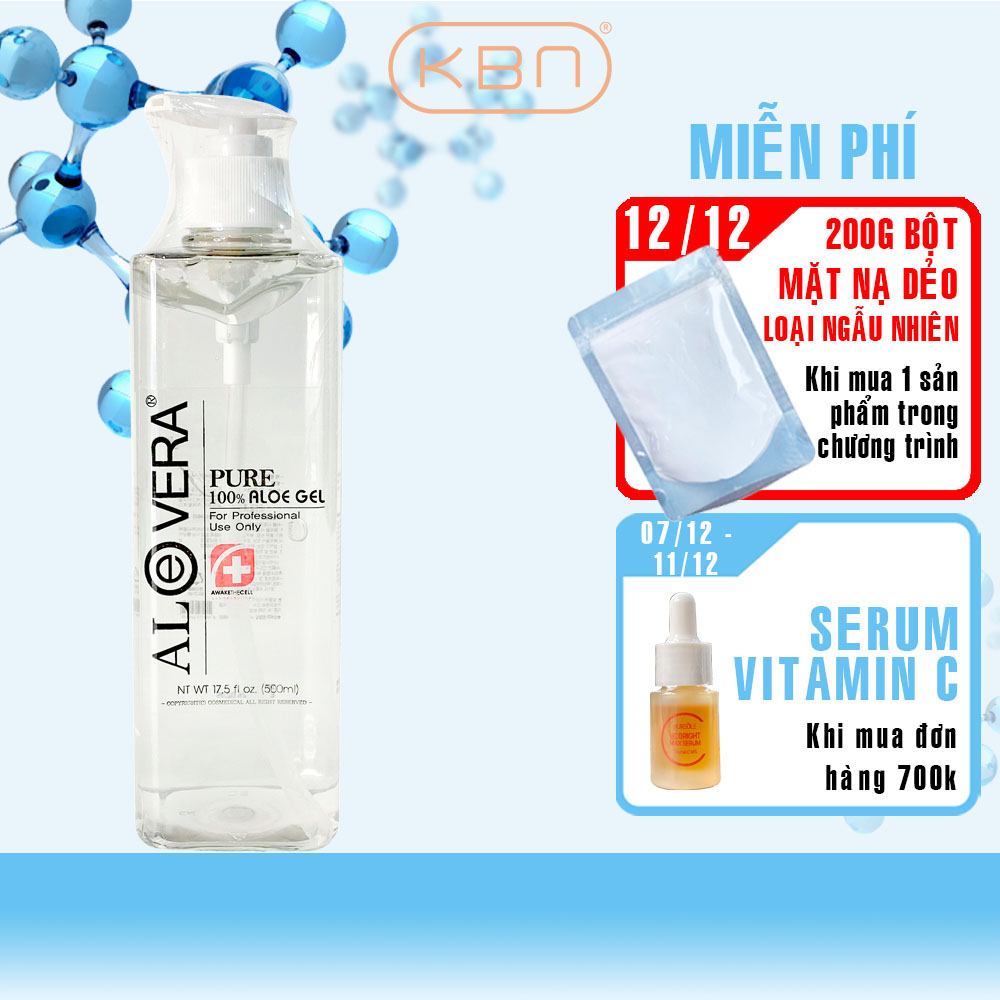 Gel Nha Đam Dưỡng Ẩm Làm Mềm Dịu Da 100 Lô Hội Aloe Vera Awakethecell 500Ml