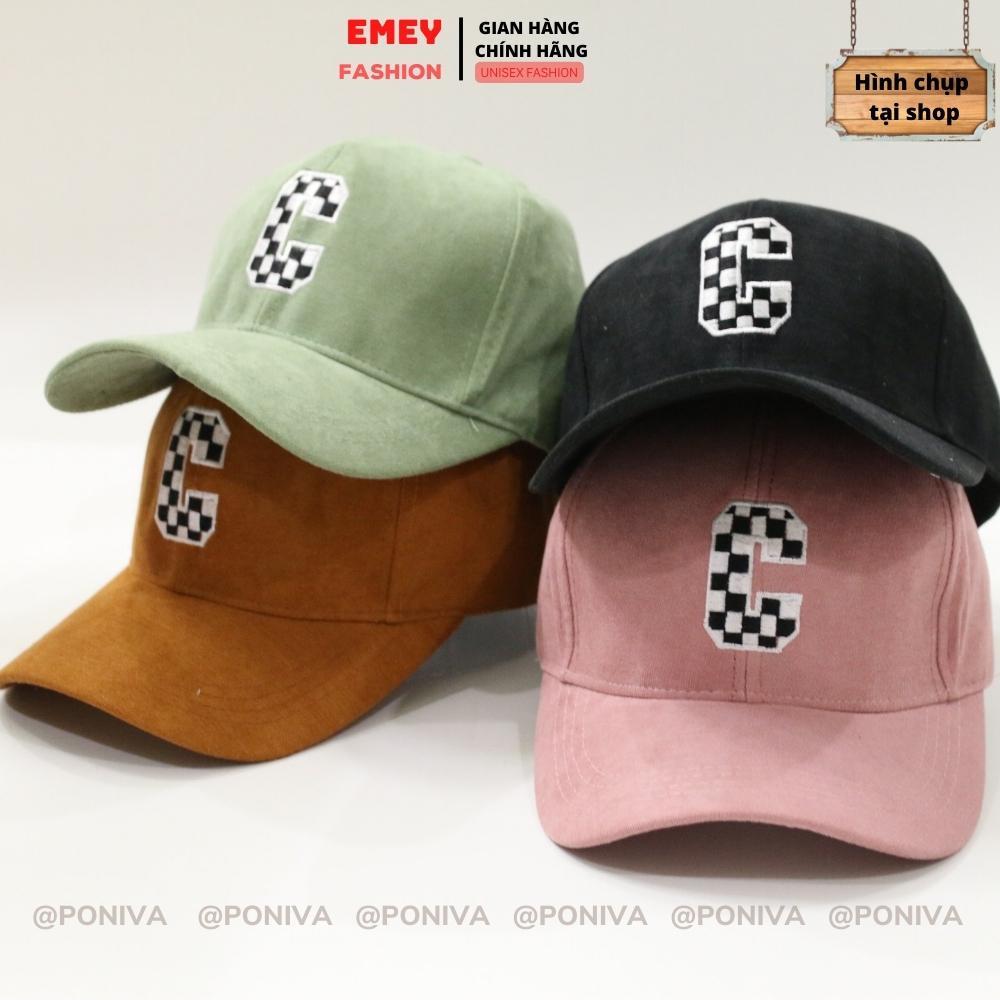 Mũ Lưỡi Trai ️ Nón Kết Thêu Chữ C Phối Viền Caro Cực Hot Chất Kaki Cao Cấp Form Unisex Mẫu Hot Trend 2022