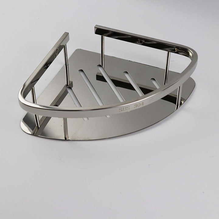 Kệ Góc Nhà Tắm Thanh Viền Inox 304 - 2 tầng