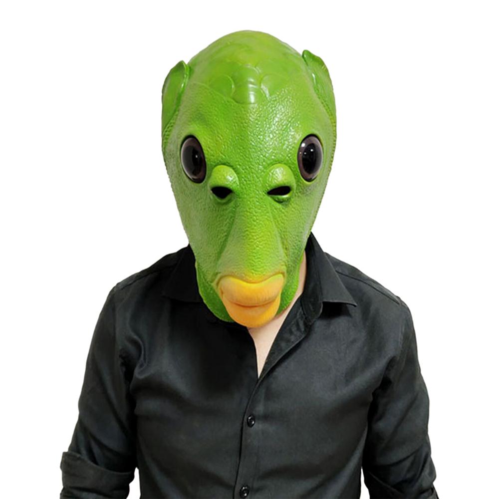 Mặt nạ đội đầu hình nàng tiên cá màu xanh lá cây ngộ nghĩnh,bằng cao su trọng lượng nhẹ,