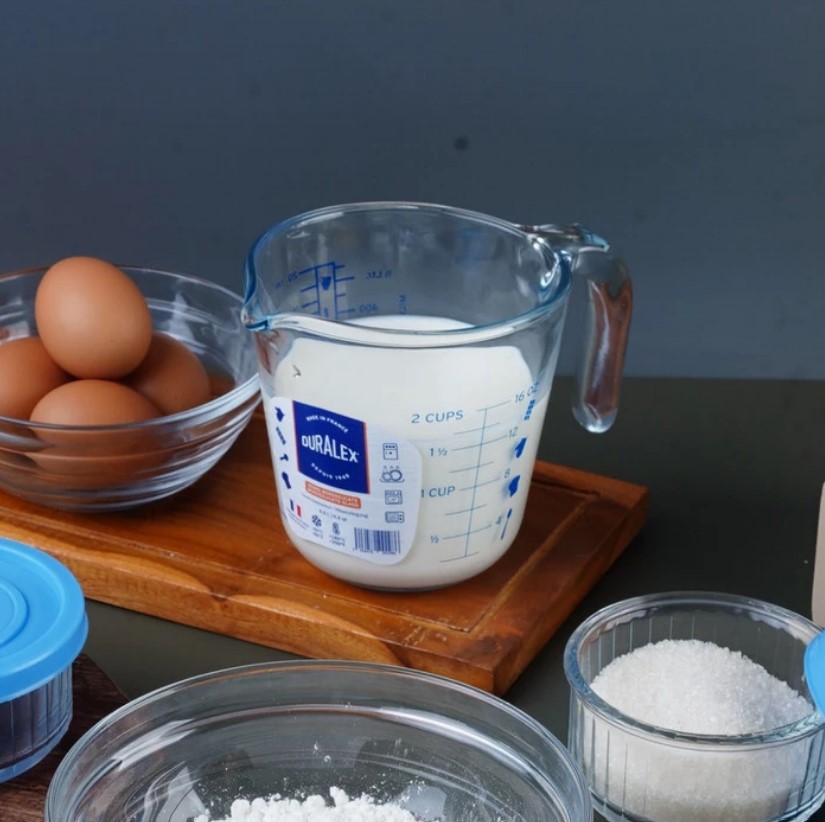 Ca đo lường D5016A - Blue Duralex 500ml Thủy tinh cường lực cao cấp Pháp
