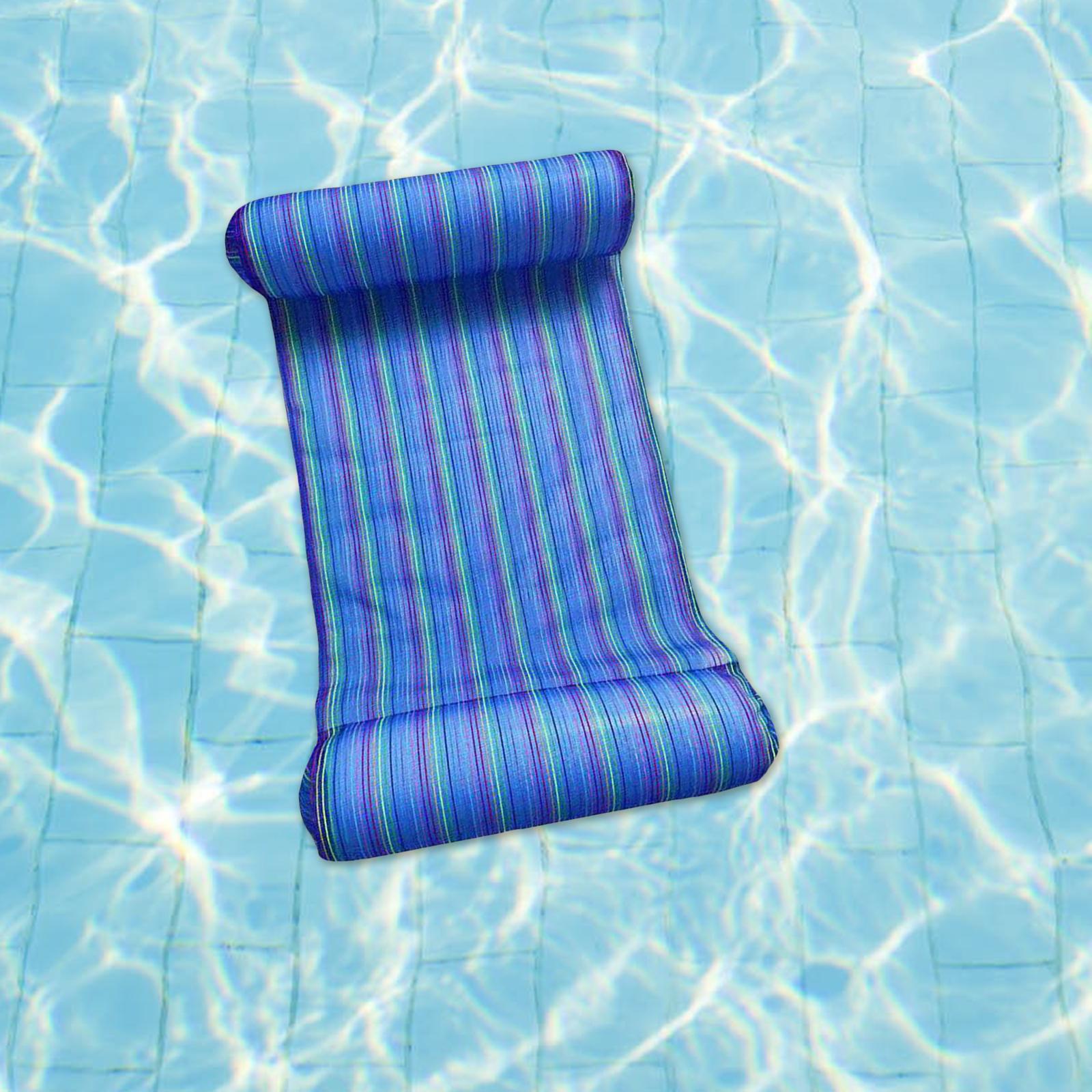 Water Hammock Pool Floating Chair Party Travel Lounge Bed Fun Toy Blue