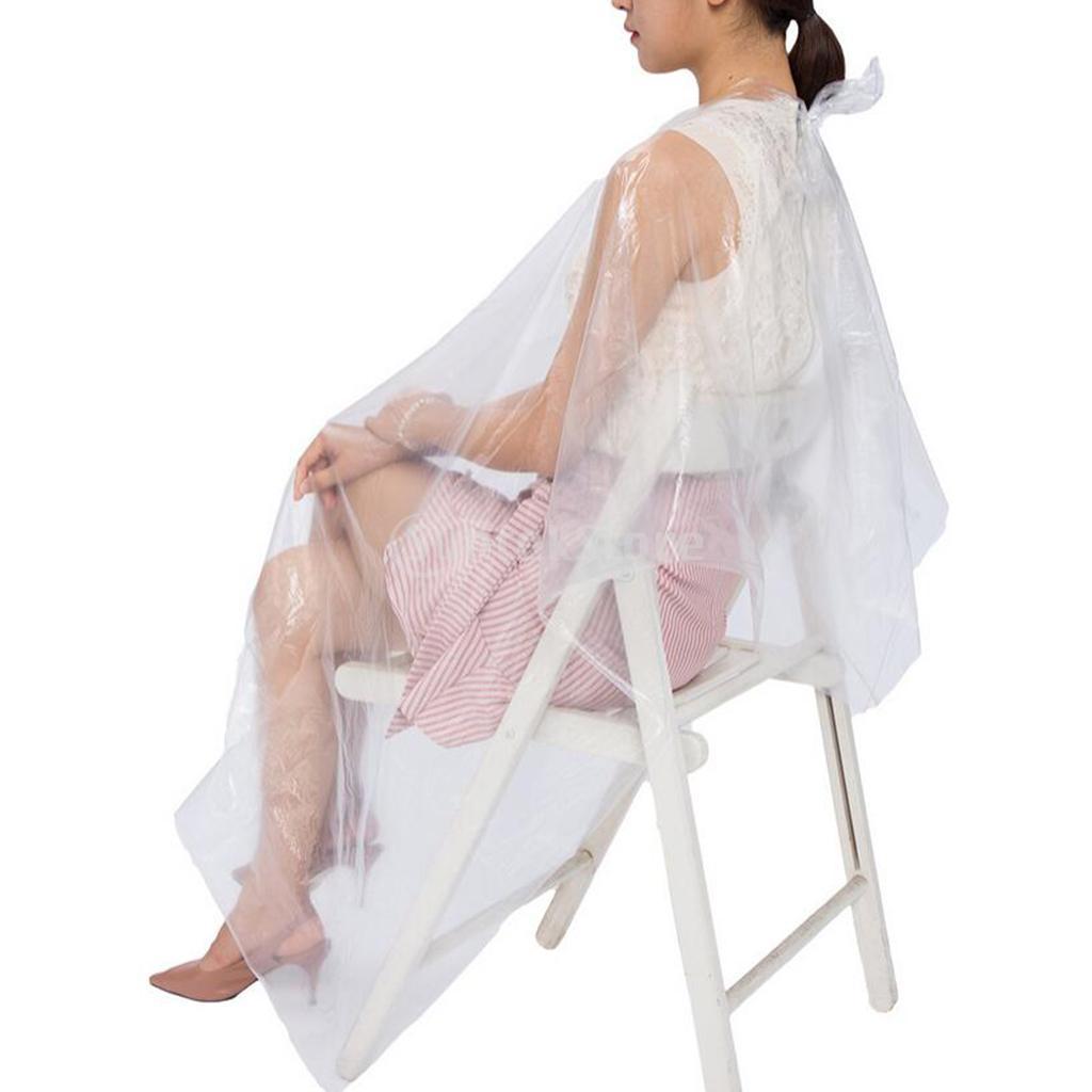 50X Disposable Hair Cutting Cape Hair Salon Gowns Capes + Styling Comb