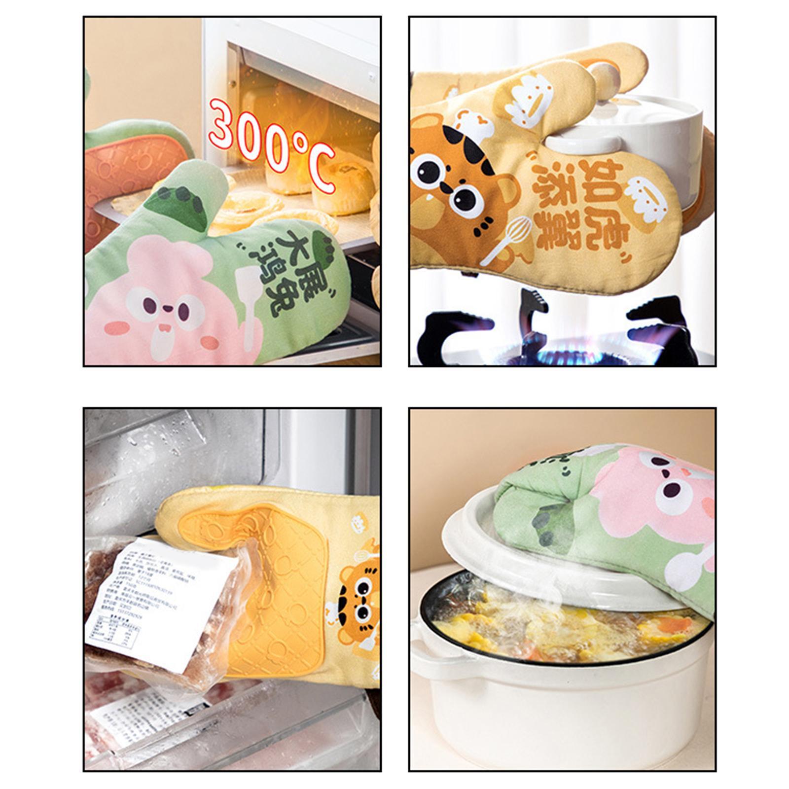 Oven Heat Insulation Gloves Baking Oven Mitts Tiger
