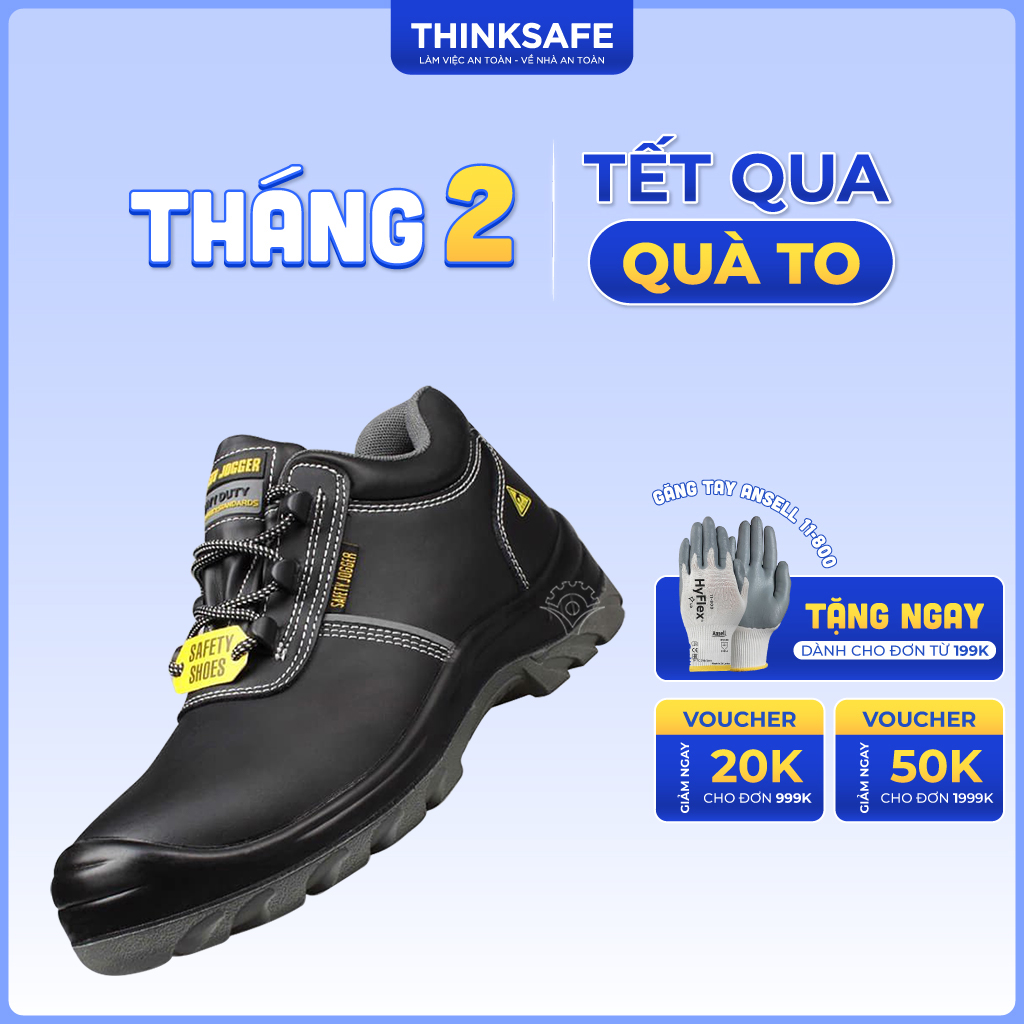 Giày bảo hộ Safety Jogger Aura S3 da bò cao cấp siêu bền, chống tĩnh điện, cấu tạo phi kim(đen) - Thinksafe