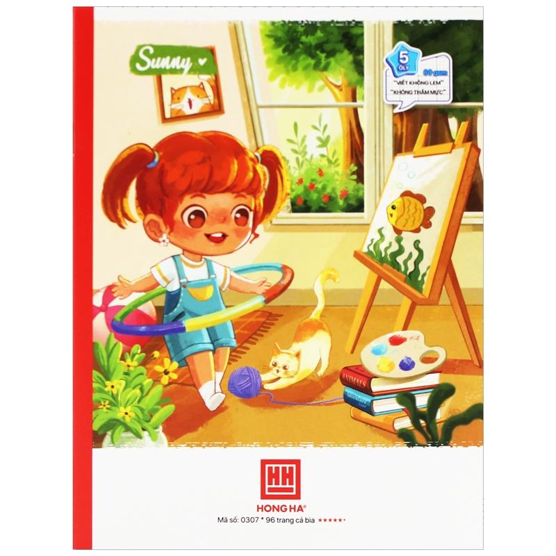 Vở 5 Ô Ly 96 Trang 80gsm Class Sunny - Hồng Hà 0307 (Mẫu Màu Giao Ngẫu Nhiên)