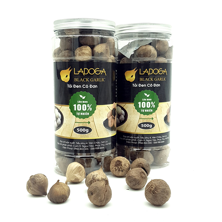 Tỏi đen cô đơn LADOGA lên men tự nhiên Hộp 500g