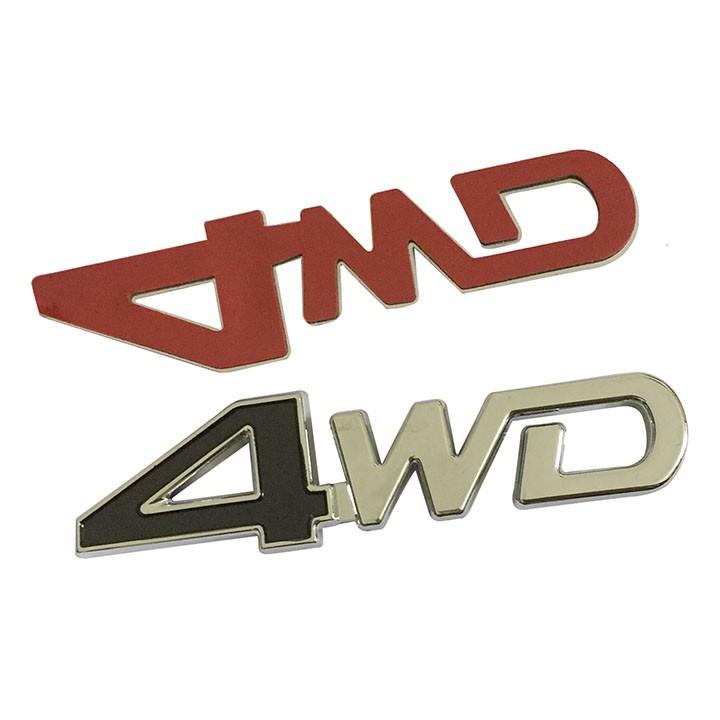 Tem Logo Chữ Nổi 4WD Dán Trang Trí Đuôi Xe Bán Ô Tô