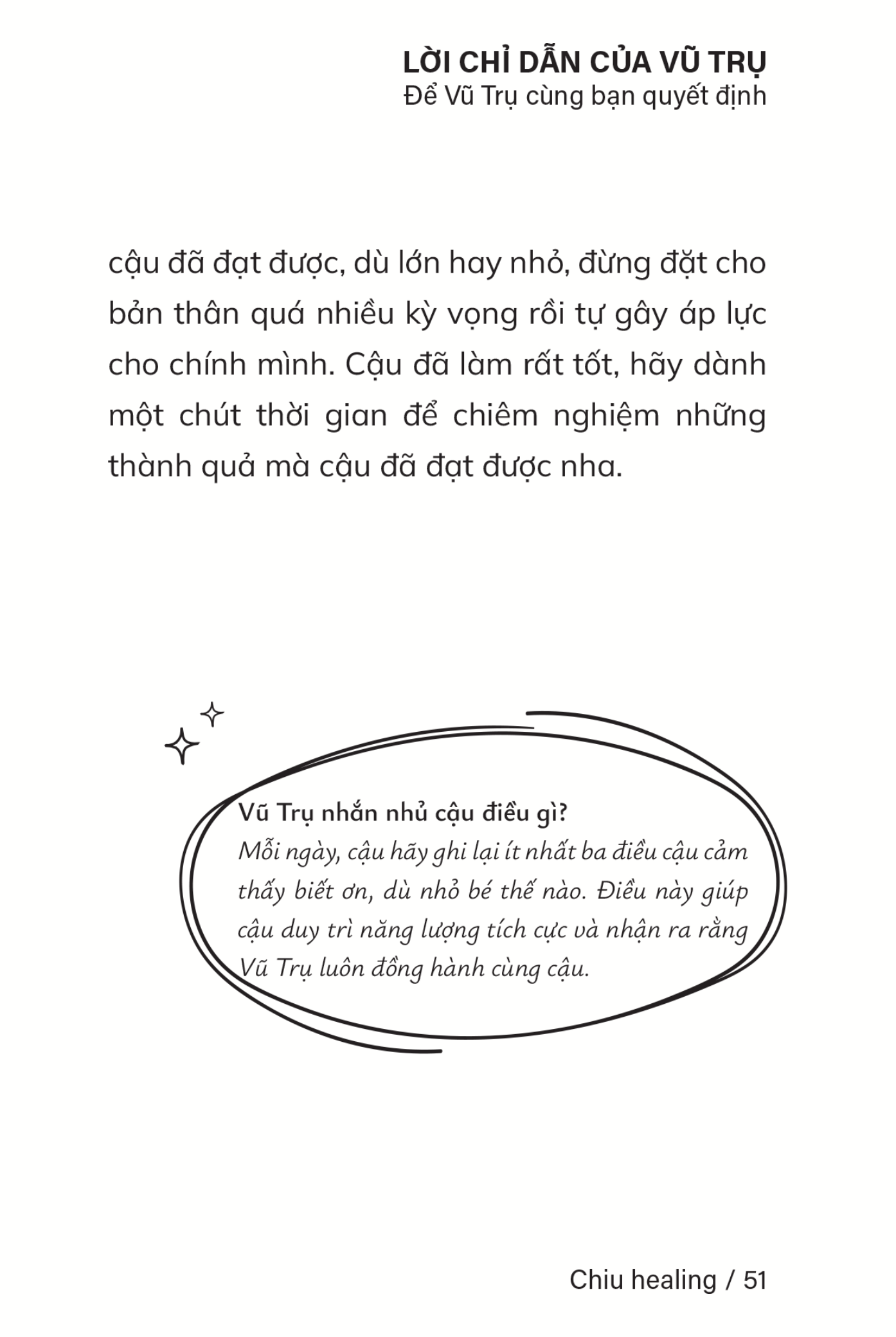 Sách Lời Chỉ Dẫn Của Vũ Trụ - Để Vũ Trụ Cùng Bạn Quyết Định - Chiu Healing