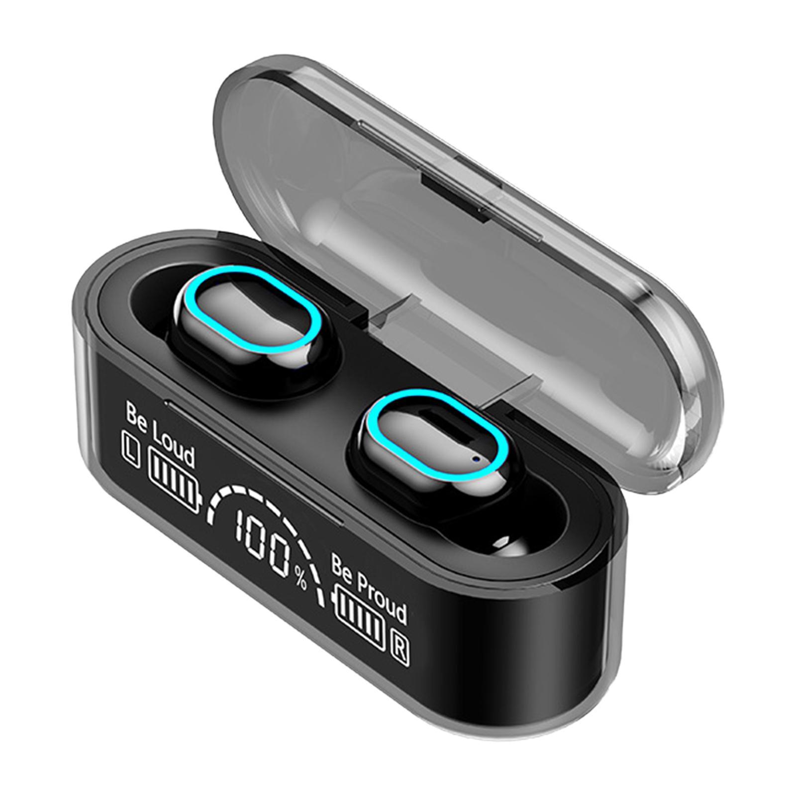 F9 Bluetooth 5.0 Headset  Wireless Earphones  1200mAh black
