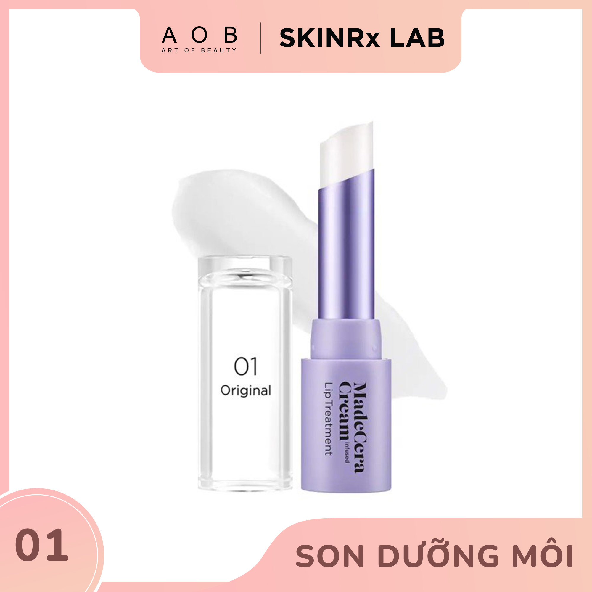 Son Dưỡng Làm Mềm Môi Skinrx Lab MadeCera Cream Lip Treatment 01 Original