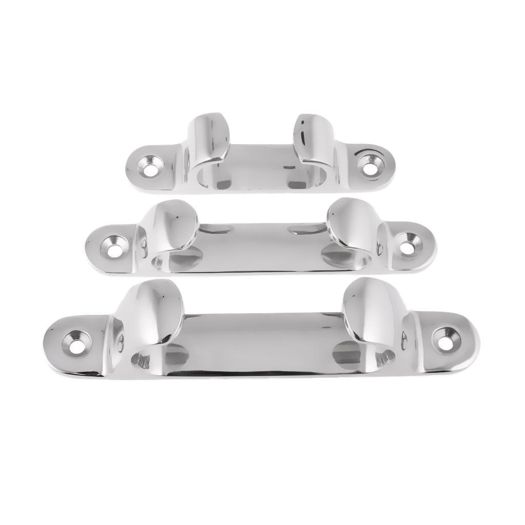 2pcs Stainless Steel Line Straight Fairlead Bow Chock Marine Boat Cleat S&M