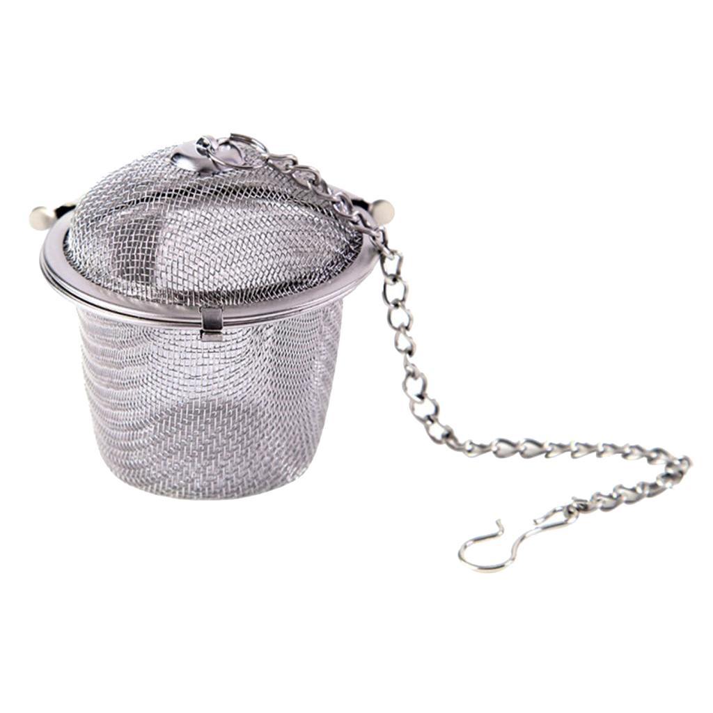 2pcs Tea Infuser Ball Mesh Loose Leaf Herb Strainer Secure Locking 8.5/11cm